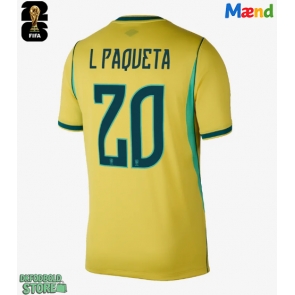 Brasilien Lucas Paqueta #20 Replika Hjemmebanetrøje VM 2026 Kortærmet